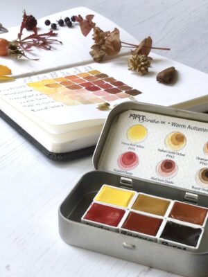 Collection: Warm Autumn Palette - A palette of warm, rich reds, oranges, yellows and umbers to capture the beauty of the autumn season. Hand mulled in Devon by Art Scribe